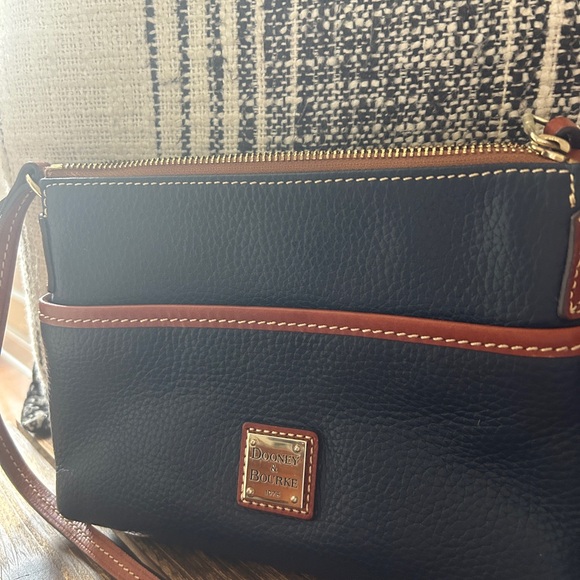Dooney & Bourke Navy and Brown Ginger Large Crossbody Bag - Picture 2 of 7